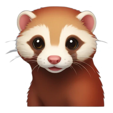 Red ferret sticker