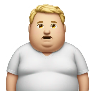 An obese man sticker