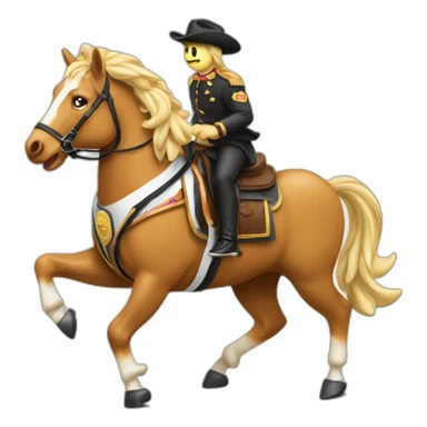 Poutine sur un cheval qui danse sticker