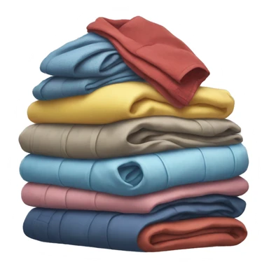 Pile of folded clothes sticker