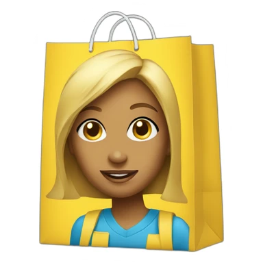 AI women dollar general shopping bag sticker