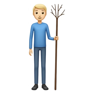 High stick figure  sticker