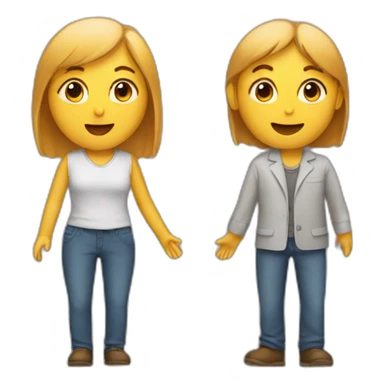 Two people talking sticker