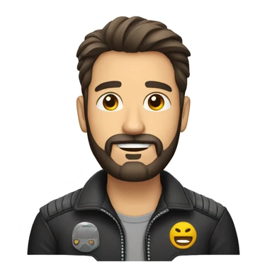 Hombre con barba en moto sticker