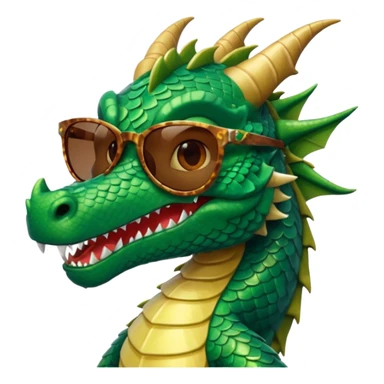 dragon wearing sunglasses sticker