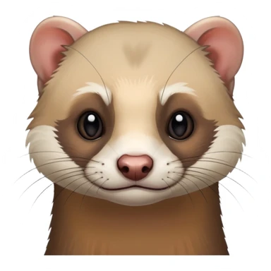 ruda fretka z siwym odrostem sticker