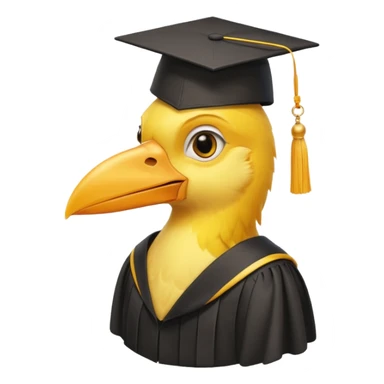 Bird graduate college sticker