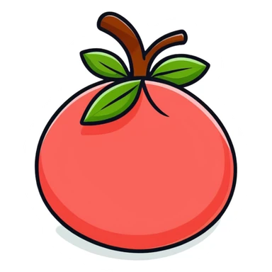 guava, whole and sliced tropical fruit sticker