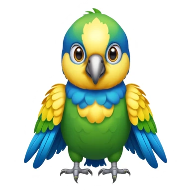 Flying parrot with a frontal view sticker