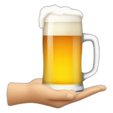 hand holding a tray with beer in it sticker