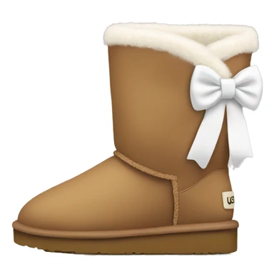 ugg with white bow sticker
