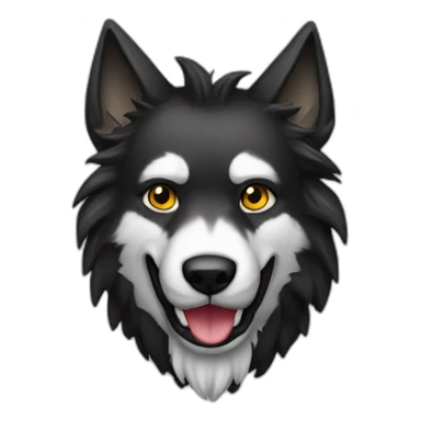 lobo preto e raivoso sticker