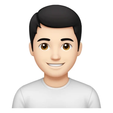 Tyler Jacob White Shirt Black Hair sticker