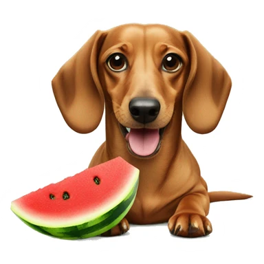 dachshund made of watermelon sticker
