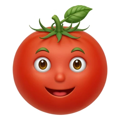 Eine Tomate mit Gesicht, Hände, Füße  sticker