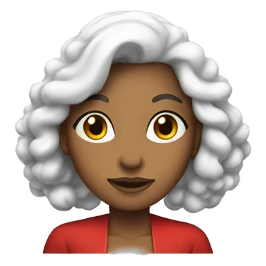Mrs. Claus, long beautiful hair sticker