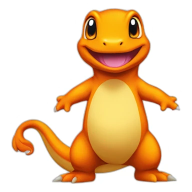 charmander standing on white background sticker