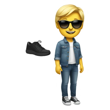 Siri with sunglasses and shoes sticker