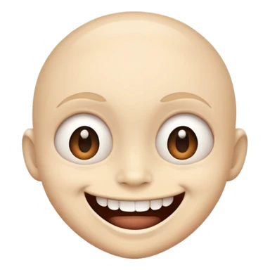 Funny cute and a big creepy smile  sticker