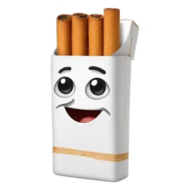 Cigarette with a face sticker
