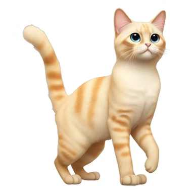 Himalayan flame point cat standing on back legs like a meerkat  sticker