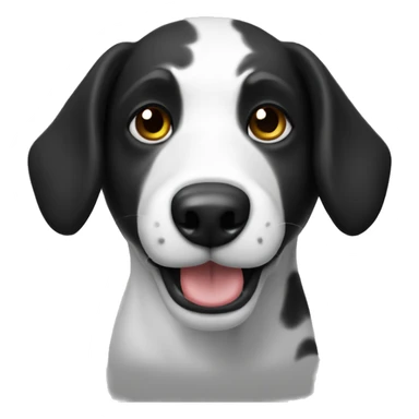 black and white moodle dog sticker