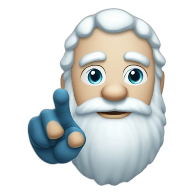 cool Father Frost hands Rock sign sticker