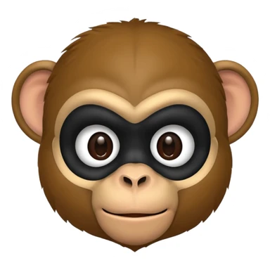 monkey with black mask  sticker