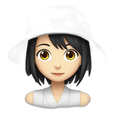 Rukia Kuchiki with engineering hat sticker