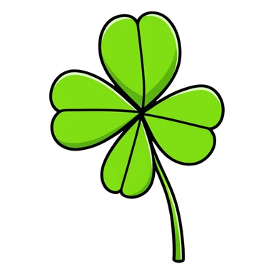 Five leaf clover sticker