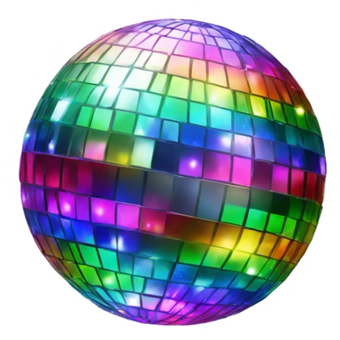 Rainbow disco ball sticker