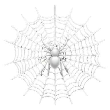 white spider web with no spider sticker