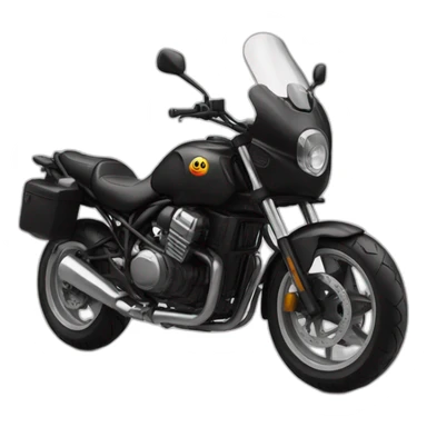 icon motorbike black sport no driver sticker