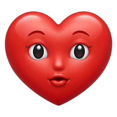 Kissy heart sticker