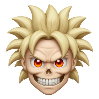   Mind blown skull face for goku hair          sticker