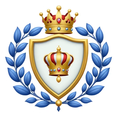 White Royal crest sticker