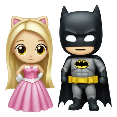 Batman and hello kitty sticker
