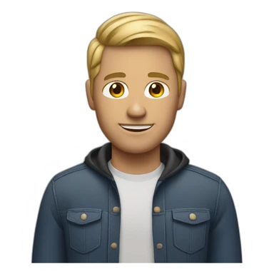 dark blonde guy with a mac book pro sticker