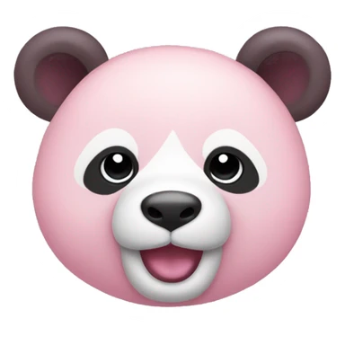 Pastel pink panda  sticker
