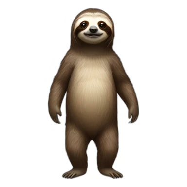 realistic full body sloth sticker