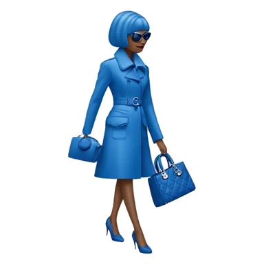 Blue lady dior sticker
