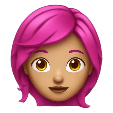 Girl with magenta hair sticker