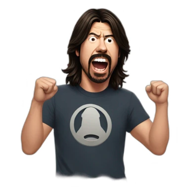 Dave Grohl Yelling Hero sticker