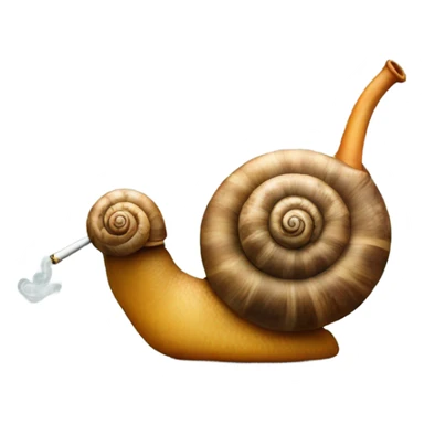 Snail smoking a pipe sticker