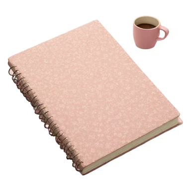 Vintage light pink floral notebook  sticker