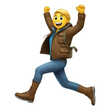 tourguide jumping for joy sticker