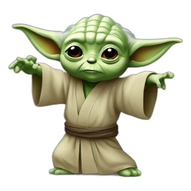 Yoda qui fait un dab sticker