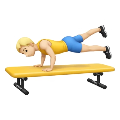 Create an emoji doing calisthenics planche sticker