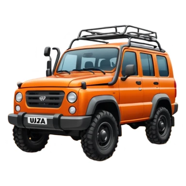 orange uaz patriot sticker
