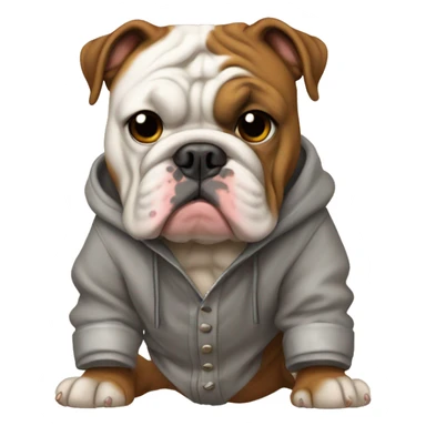 Olde English bulldog wearing clothes sticker